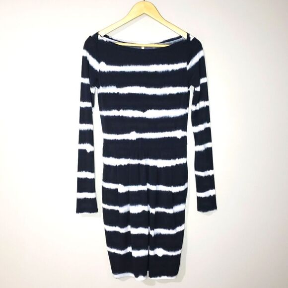 Rachel Roy Small Black White Long Sleeve Tie Dye Dress - Picture 1 of 15
